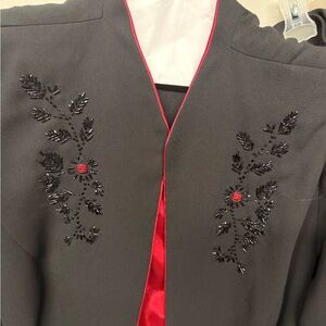 Perceptions Black Embroidered Women's Blazer